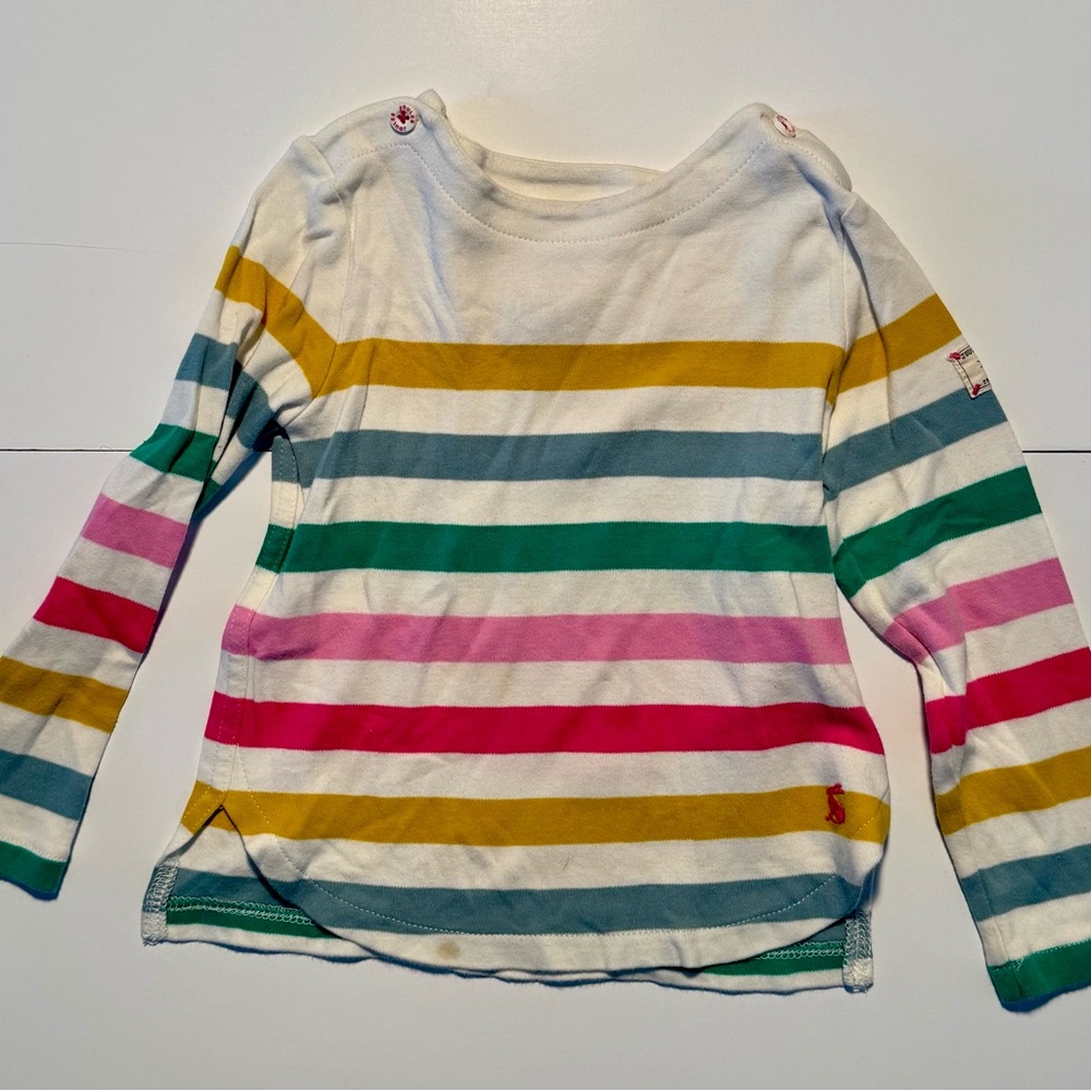 Joules Multicolor Striped Long Sleeve Tee